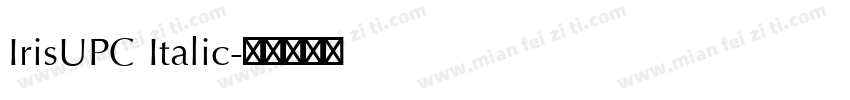 IrisUPC Italic字体转换